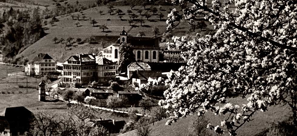 Historische Aussicht auf das Dorf Historische Aussicht auf das Dorf
